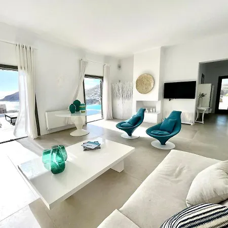 Walk Kalo Livadi With Pool And Hot Tub By Calypso Sunset וילה