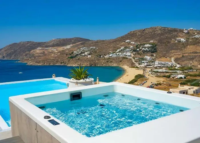 Walk Kalo Livadi With Pool And Hot Tub By Calypso Sunset * Panormos (Mykonos)