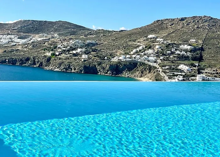 Walk With Pool And Hot Tub By Calypso Sunset Kalo Livadi