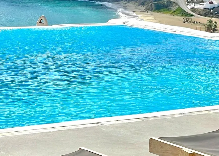 Walk Kalo Livadi With Pool And Hot Tub By Calypso Sunset וילה פנורמוס מיקונוס