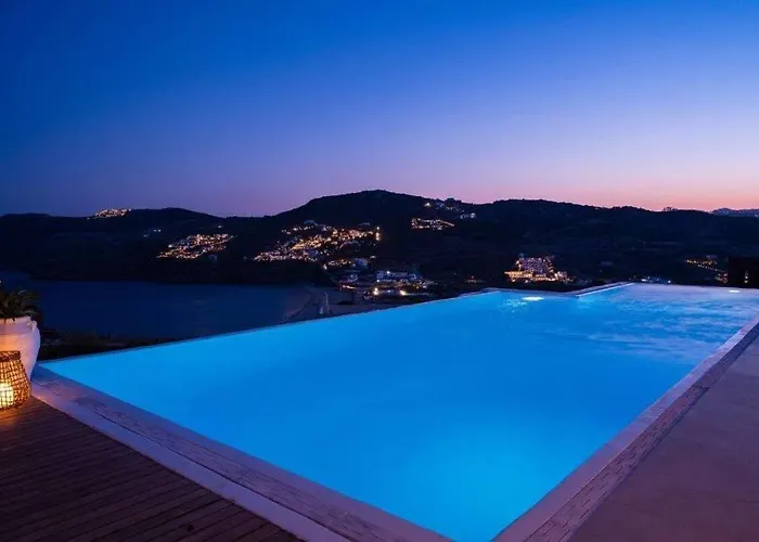 Walk Kalo Livadi With Pool And Hot Tub By Calypso Sunset וילה *